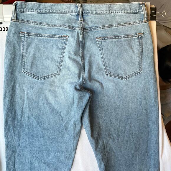 Old Navy Men Waxed Denim Straight Leg Jeans Size 36 x 30, Blue - Picture 11 of 12
